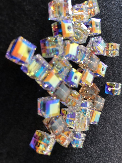 Combo 10,15,20 Hạt Pha Lê Áo Vuông 6ly Tặng Kèm Dây Kết