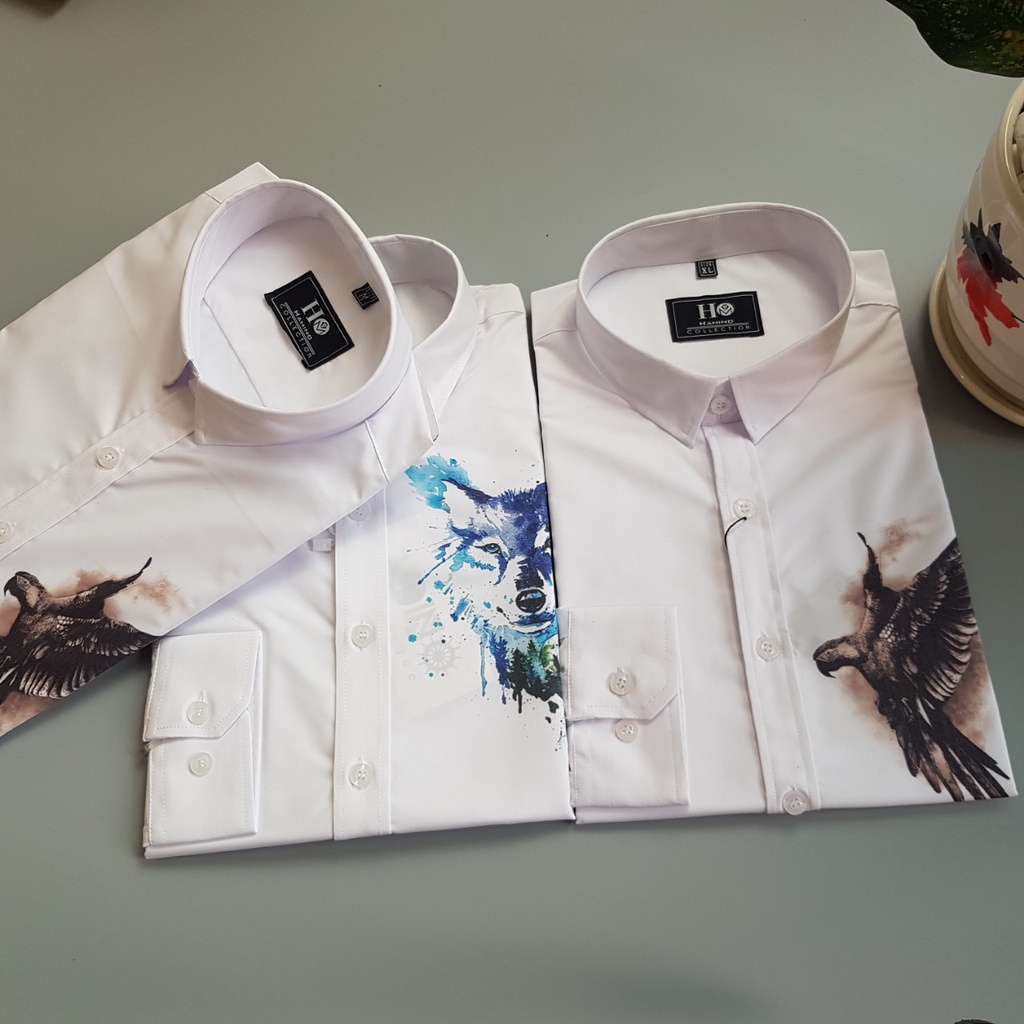 Áo Sơ Mi Nam Cotton Lụa TAHISM019, Áo Sơ Mi Hàn Quốc Họa Tiết 3D Tiết Trên Ngực Trái Dáng Body Dài Tay | BigBuy360 - bigbuy360.vn