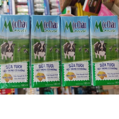 Sữa mộc châu hộp 180ml (vỉ 4 hộp)