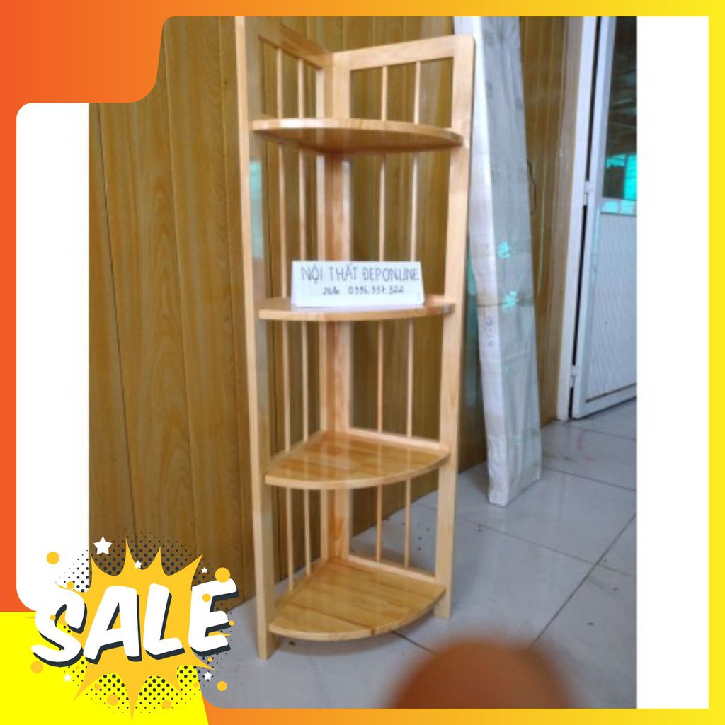 KỆ GÓC GỖ  3_4 TẦNG, CẠNH 30CM