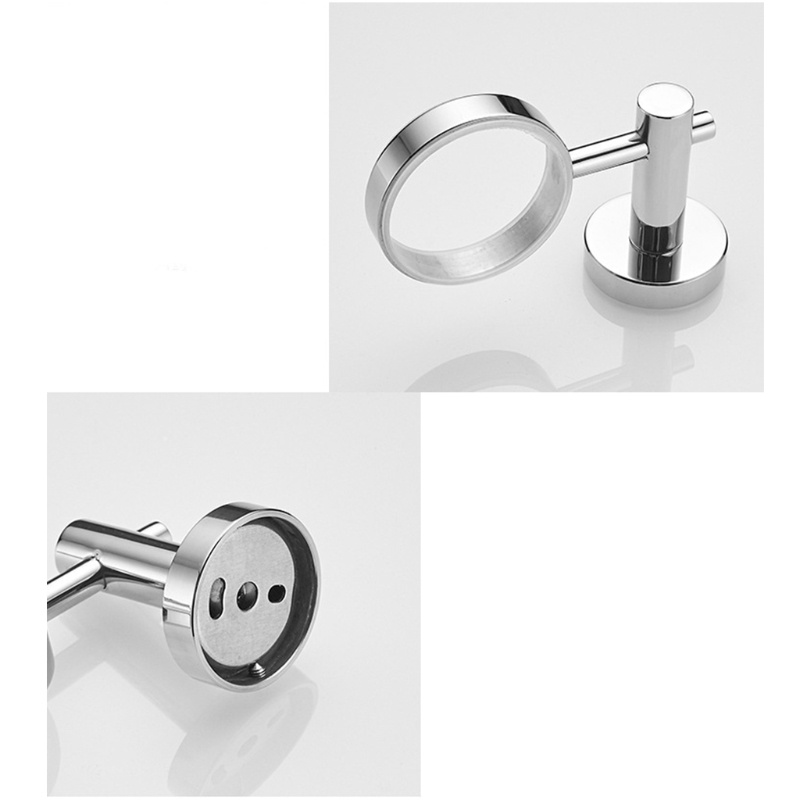Giá Đỡ Cốc / Bàn Chải Đánh Răng / Cốc Súc Miệng Gắn Tường Màu Bạc