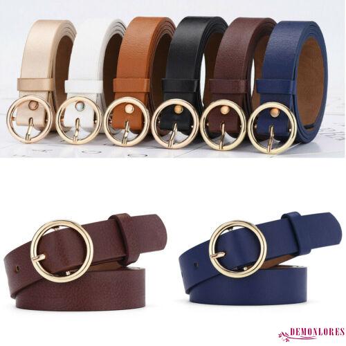 Thắt lưng da mềm màu trơn thiết kế cổ điển sành điệu cho phái nữ