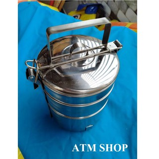 CÀ MÊN INOX 3 NGĂN-CÀ MÊN ĐỰNG CƠM