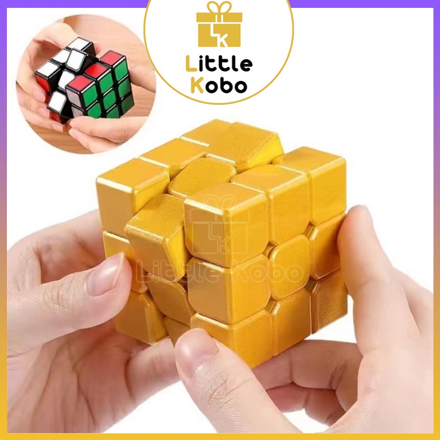 Rubik 3x3 Kim Loại Nhôm Siêu Nặng 4 Màu Rubic 3 Tầng 3x3x3 Đồ Chơi Trí Tuệ
