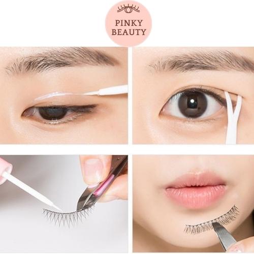 Keo Dán Lông Mi, Kích Mí Pinky Beauty 2 Trong 1 Không Gây Đau Rát Kích Ứng Da Lọ 5ml