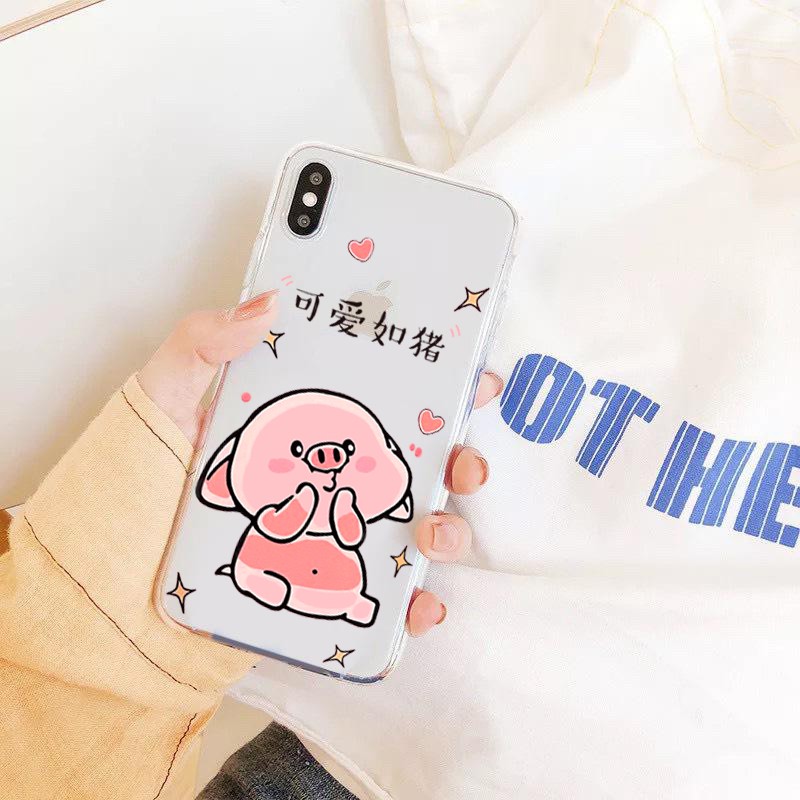 Ốp lưng iphone hình Heo Đáng Yêu 6 6S 6Plus 6S Plus 7 8 7Plus 8Plus X XSMax 11 11 Pro 11 ProMax - Infinity Case M503