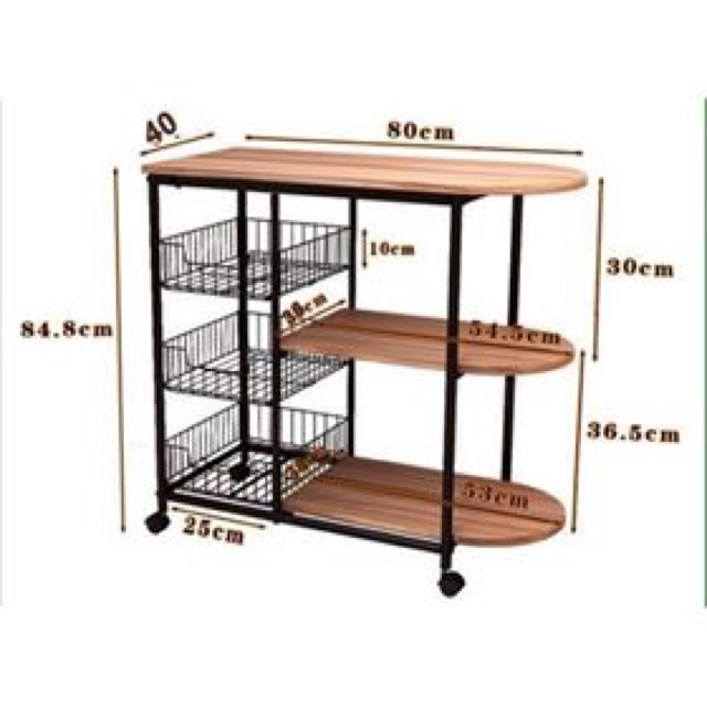 Kệ 3 tầng đa năng để lò vi sóng