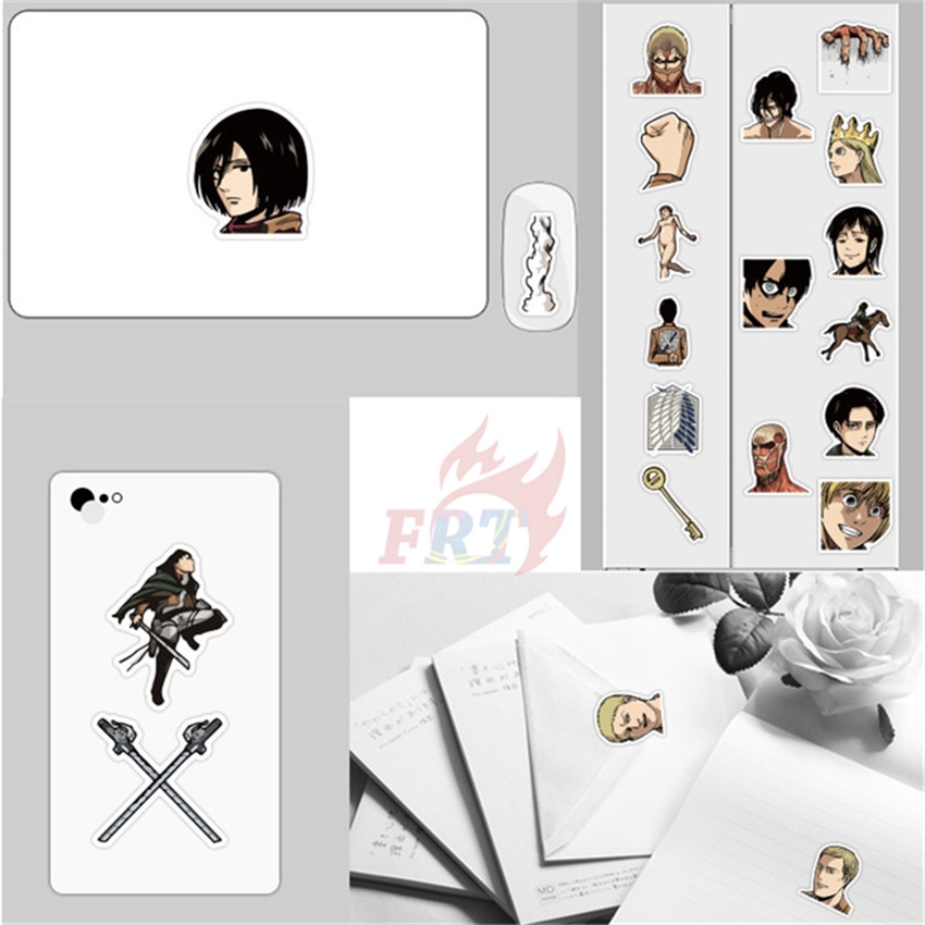 ❉ Attack on Titan - Anime Stickers ❉ 40Pcs/Set DIY Decals Stickers for Album Diary Laptop Scrapbooks Skateboard