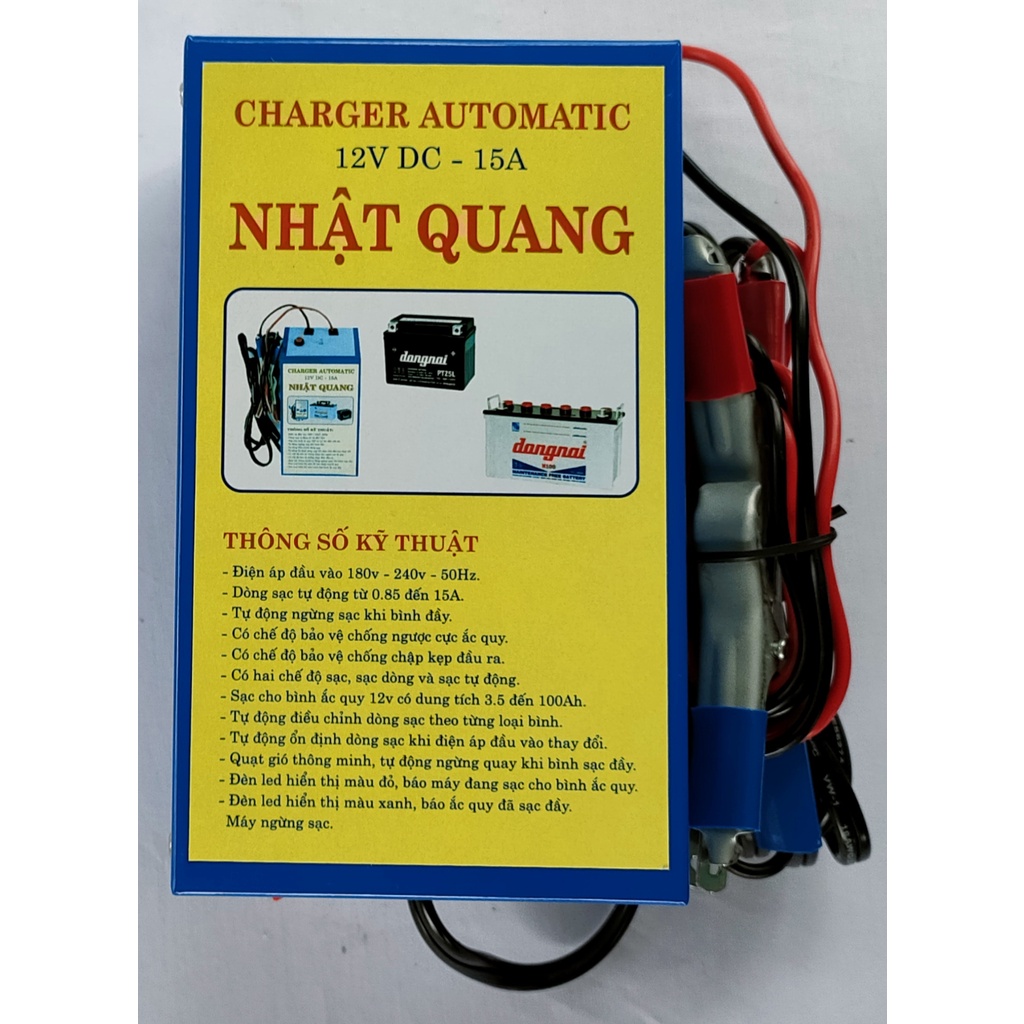 MÁY SẠC BÌNH ẮC QUY 12V 15A TỰ ĐỘNG