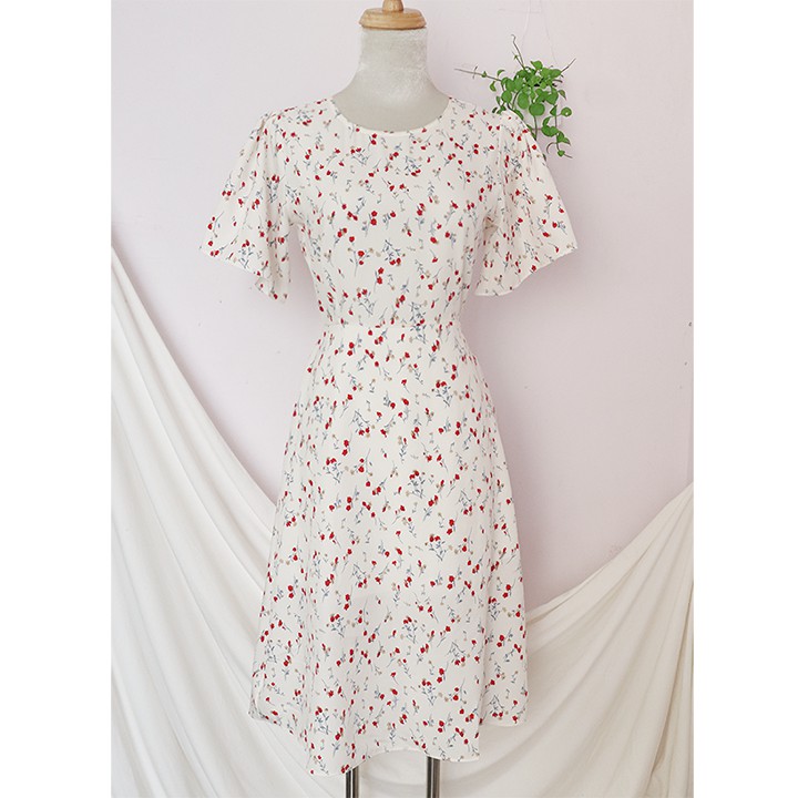 [Mã SKAMSALEP6 giảm 10% tối đa 100K đơn 150K] Đầm váy dài hoa nhí đơn giản, ngọt ngào RD037 màu hồng | BigBuy360 - bigbuy360.vn