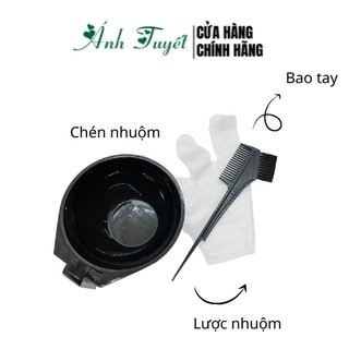 Combo chén + lược nhuộm (kèm bao tay)