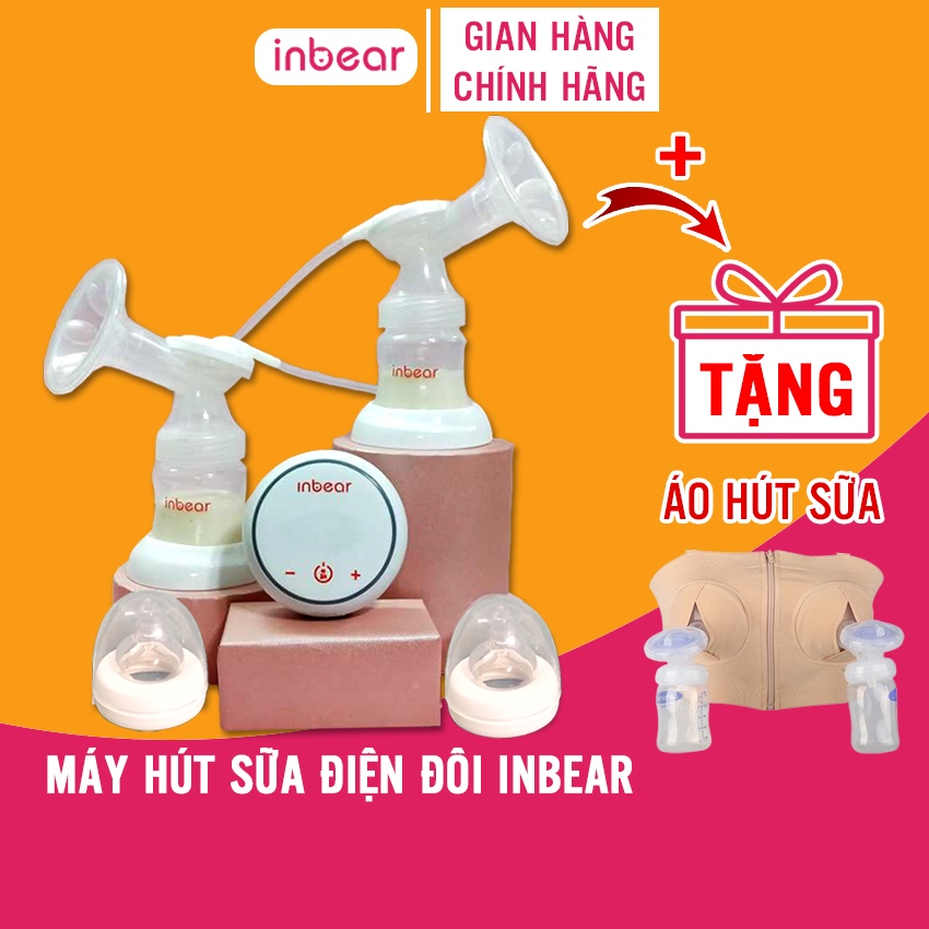 Máy Vắt Sữa Điện Đôi Inbear Extra (IBE-9100) + Tặng Kèm Áo Hút Sữa Rảnh Tay Dùng Vắt Sữa Mẹ