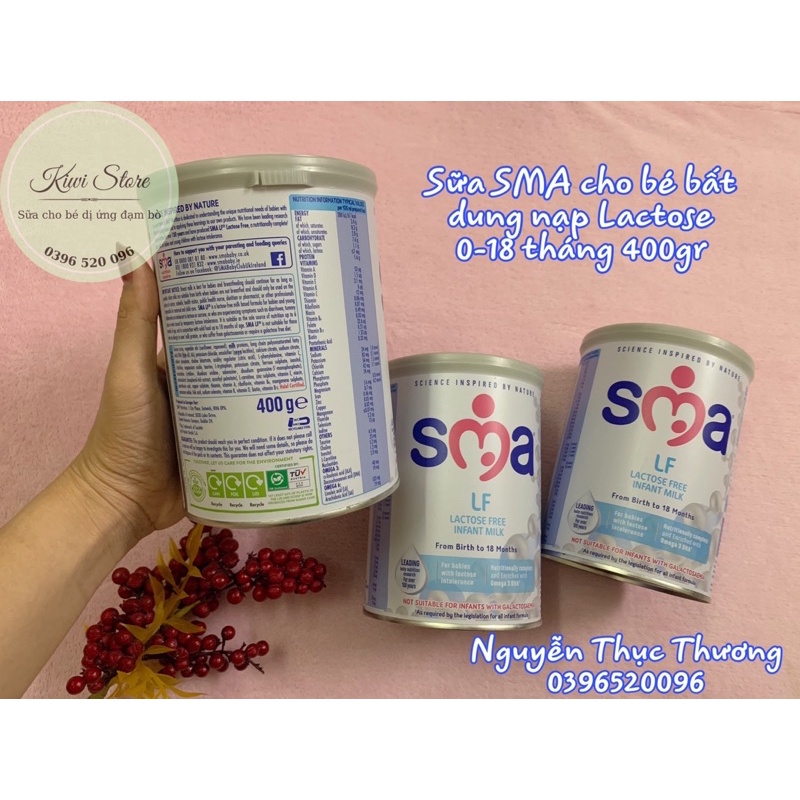 Sữa SMA của Anh Quốc cho bé bất dung nạp Lactose, tiêu chảy 400gr