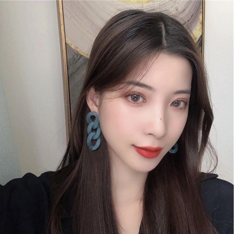 Khuyên tai chuỗi xích phong cách Hàn Quốc C34 (4 màu)