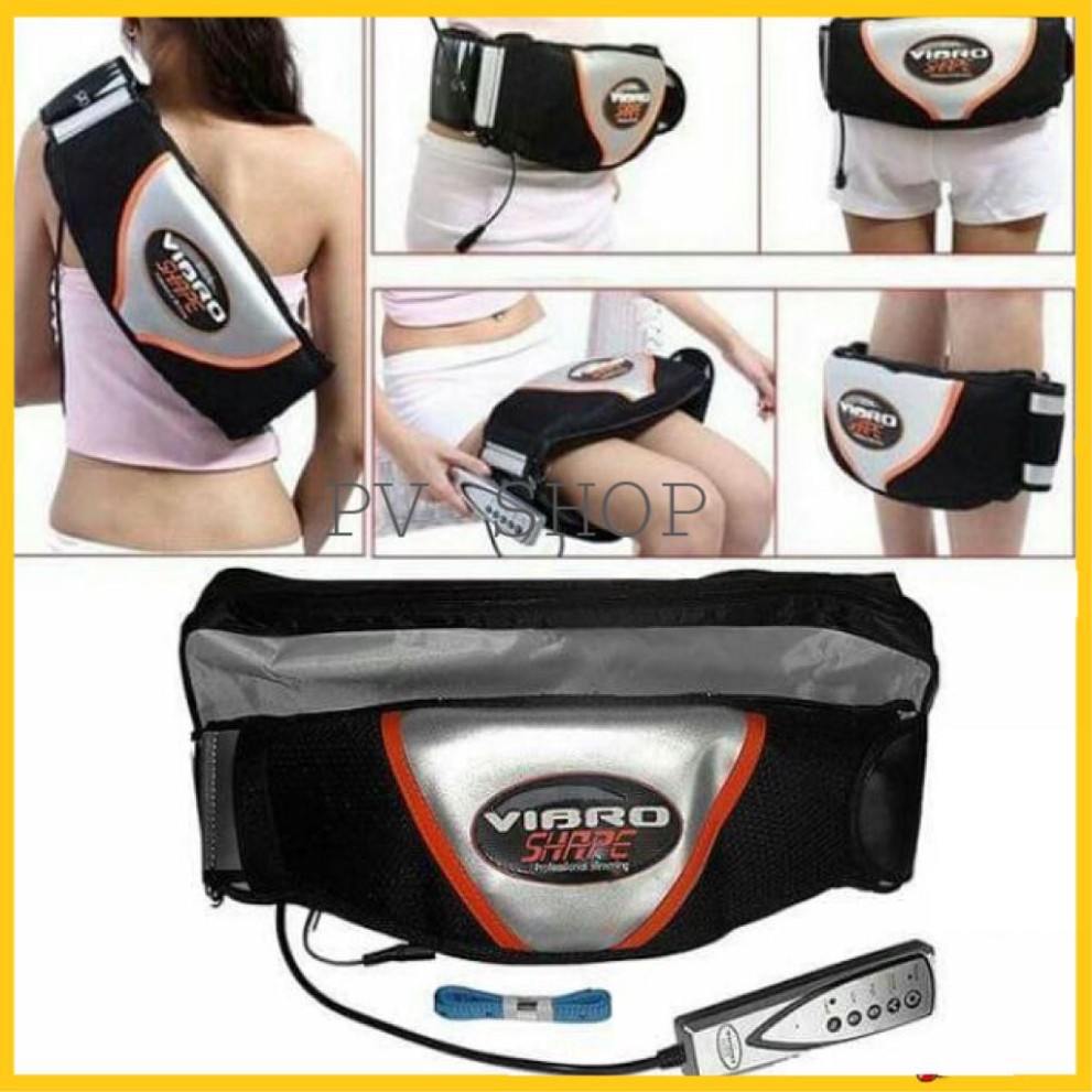 Đai rung nóng VIBRO SHAPE - Đai massage giảm mỡ bụng, đùi, mông