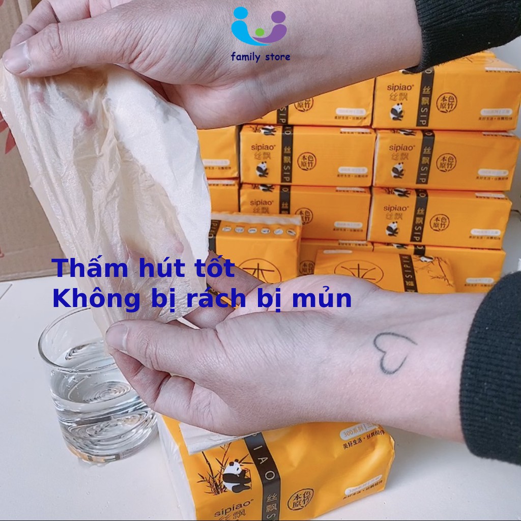 Giấy ăn gấu trúc SIPIAO Siêu Dai, không chất tẩy trắng, hàng nội địa Trung Quốc [FREESHIP đơn trên 50k]