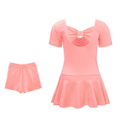 Trang Phục Múa Ba Lê Áo Tay Ngắn Quần Short Vải Cotton Thời Trang Cho Bé Gái