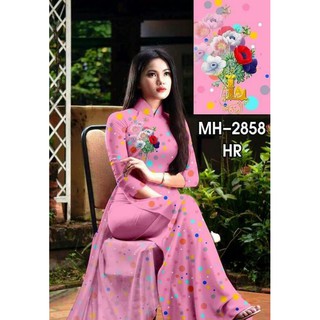 Sale mẫu áo dài lua tơ nhật hồng nhi chi143k 1 áo may sẵn.