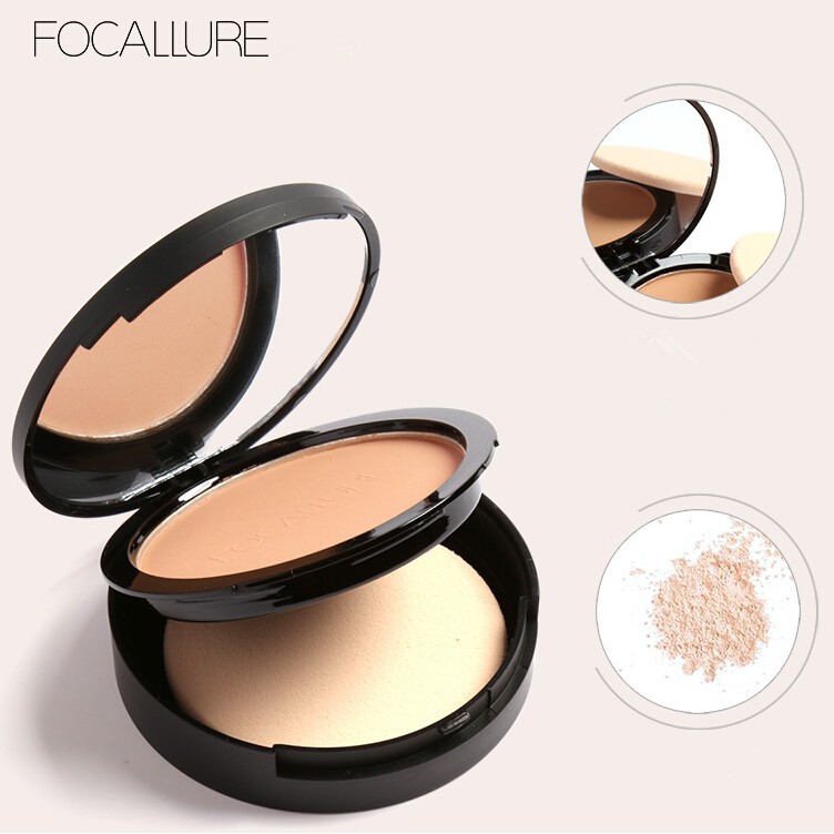 [Hàng mới về] FOCALLURE Hộp phấn phủ có thể sử dụng lúc ướt hoặc khô giúp kiểm soát dầu nhờn | BigBuy360 - bigbuy360.vn