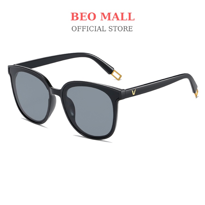 Kính râm nam thời trang chữ V BEOMALL màu đen chống lóa và tia UV KT004