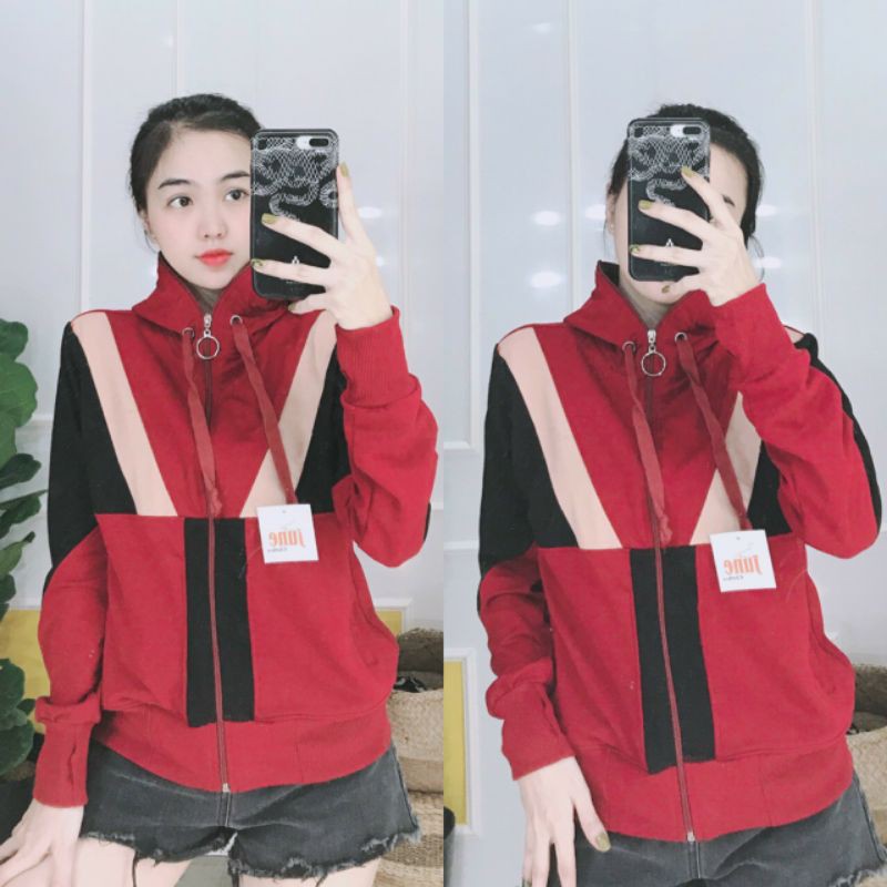 💚💚ÁO KHOÁC PHỐI NỬ VẢI THUN DA CA TI XI DÀY DẶN 💕💕FREESIZE 57KG TRỞ LẠI 💥💥FREESHIP💥💥