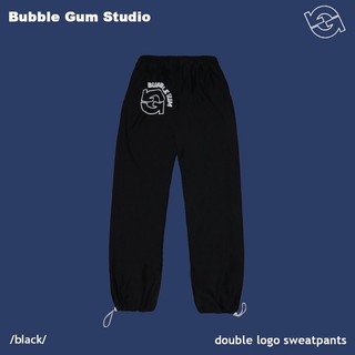 Quần nỉ dài Double logo - Bubble Gum