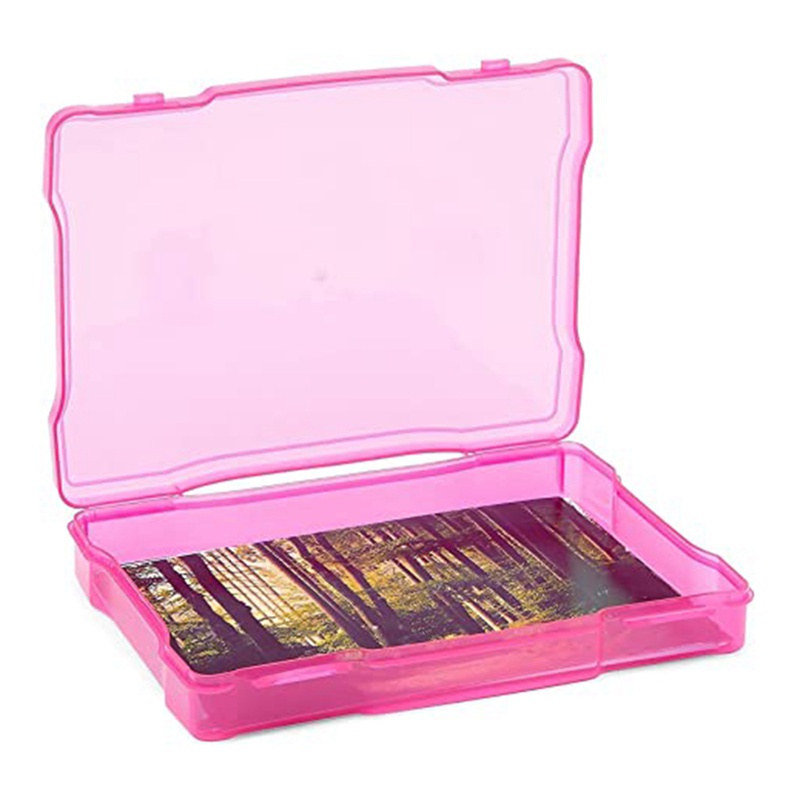 Hộp Nhựa Trong Suốt 5X7 inch Kèm 6 Khóa Cài Để Đựng Ảnh Tiện Dụng