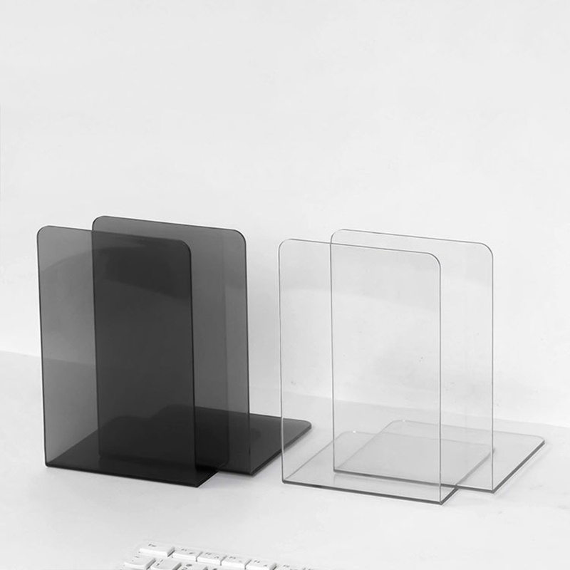 Bộ 2 Giá Đỡ Sách Bằng Acrylic Trong Suốt Tiện Dụng Cho Văn Phòng / Trường Học