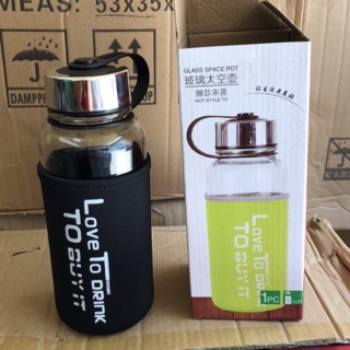 Chai thuỷ tinh bọc mút 600ml