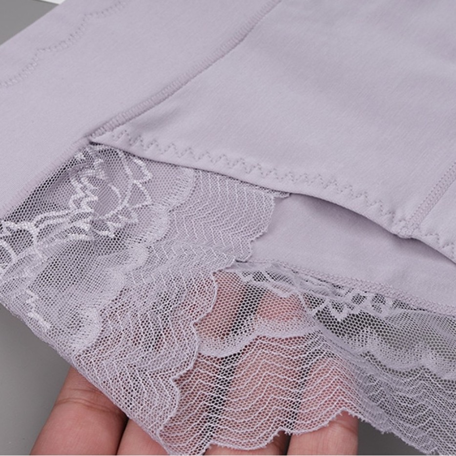 QUẦN LÓT NỮ COTTON CẠP CAO PHỐI REN GEN BỤNG - QUẦN CHÍP NỮ CAO CẤP- FLQ48 | BigBuy360 - bigbuy360.vn