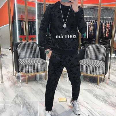 bộ thun nỉ nam nữ ép vân Hoa Đào 3D , form rộng oversize nam nữ unisex hot trend