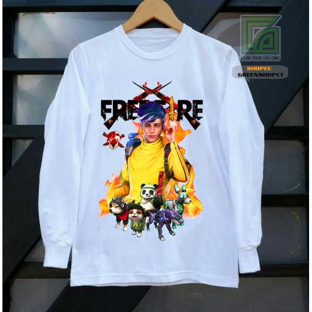 4 Mẫu Áo Thun Free fire Dài Tay Nhân Vật ALOK JOTA WUKONG HAYATO | BigBuy360 - bigbuy360.vn