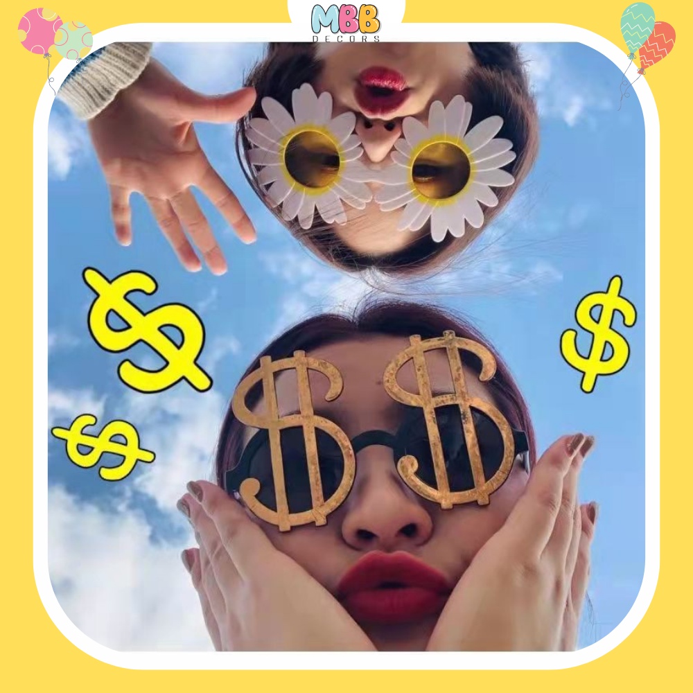 [TPHCM] Mắt Kính Sinh Nhật Hình Tiền Đô Ngộ Nghĩnh Dễ Thương - MBBDecor