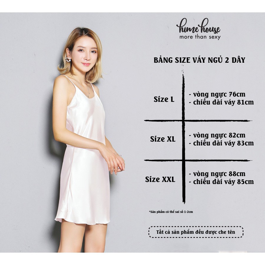 Váy ngủ lụa 2 dây sexy gợi cảm chất satin mềm mại 174