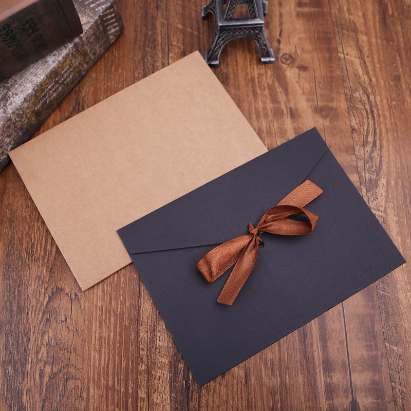 Set 10 Thiệp Mời Đám Cưới Bằng Giấy Họa Tiết Chữ Phong Cách Vintage