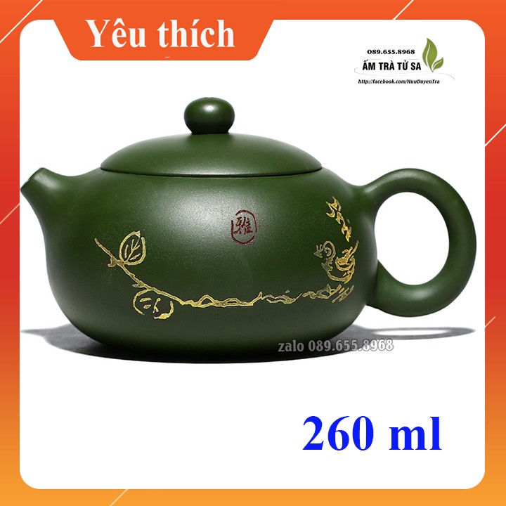 Ấm Trà Tử Sa màu lục (cao cấp) - ấm tử sa nghi hưng cao cấp - pha trà, trà đạo