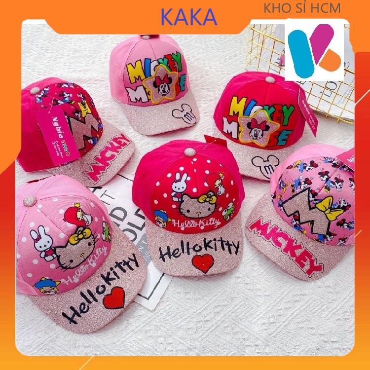 Mũ Lưỡi Trai Cho Bé Gái Họa Tiết Hello kitty cho bé 3-10 tuổi
