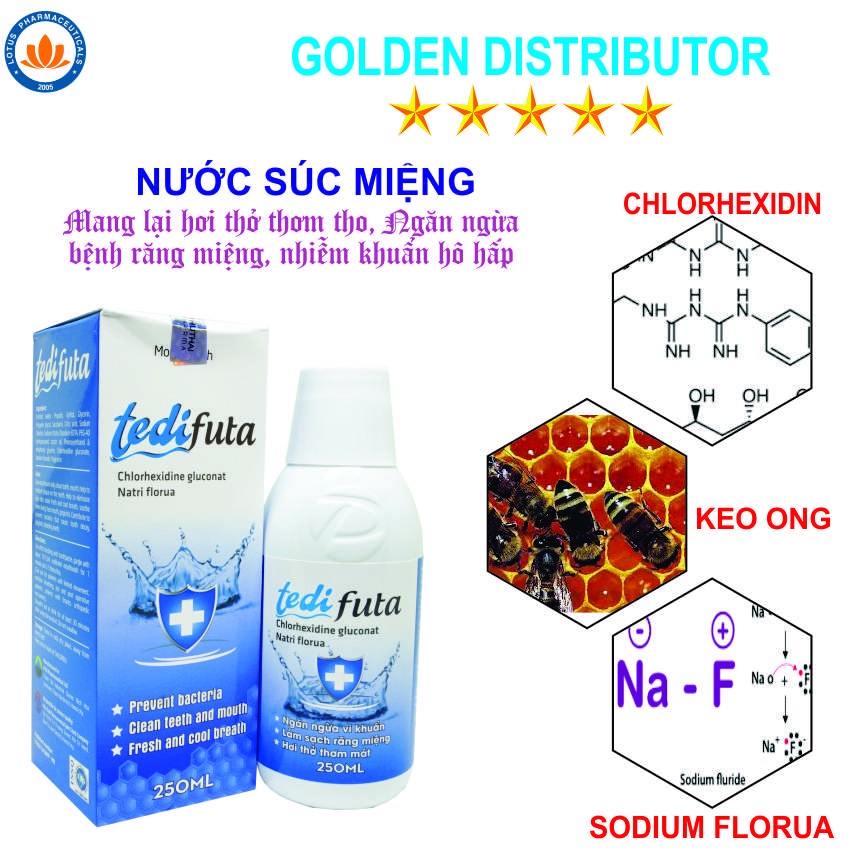 [FREESHIP+TẶNG QUÀ 39K] Nước súc miệng Tedy Futa ngăn ngừa hôi miệng giúp loại bỏ mảng bám cho hơi thở thơm tho