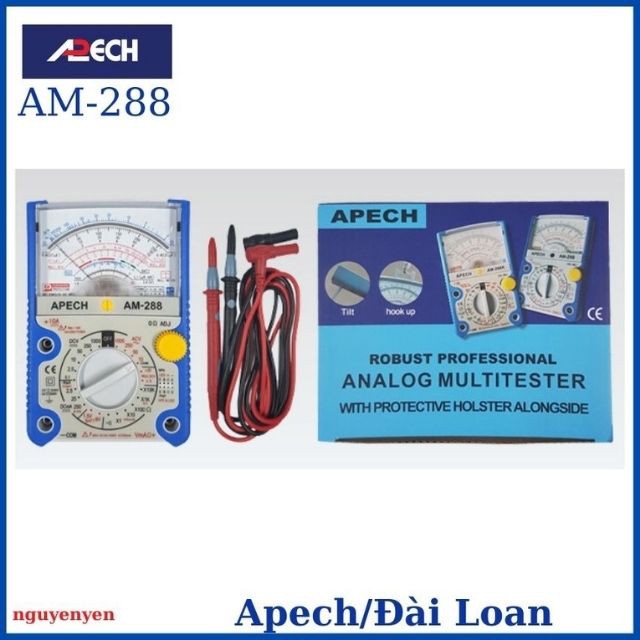 [Đài Loan] Đồng Hồ Đo VOM Vạn Năng Đa Năng Kim Apech AM-288 Chuẩn - Độ Chính Xác Cao - Kèm Bộ Que Đo