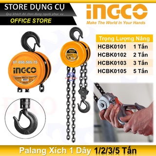 1-5 Tấn Pa lăng xích INGCO 1 dây nâng dài 3m chịu lực nâng 322.5N - 476N.m, Bá Lăng HCBK0101 HCBK0102 HCBK0103 HCBK0105