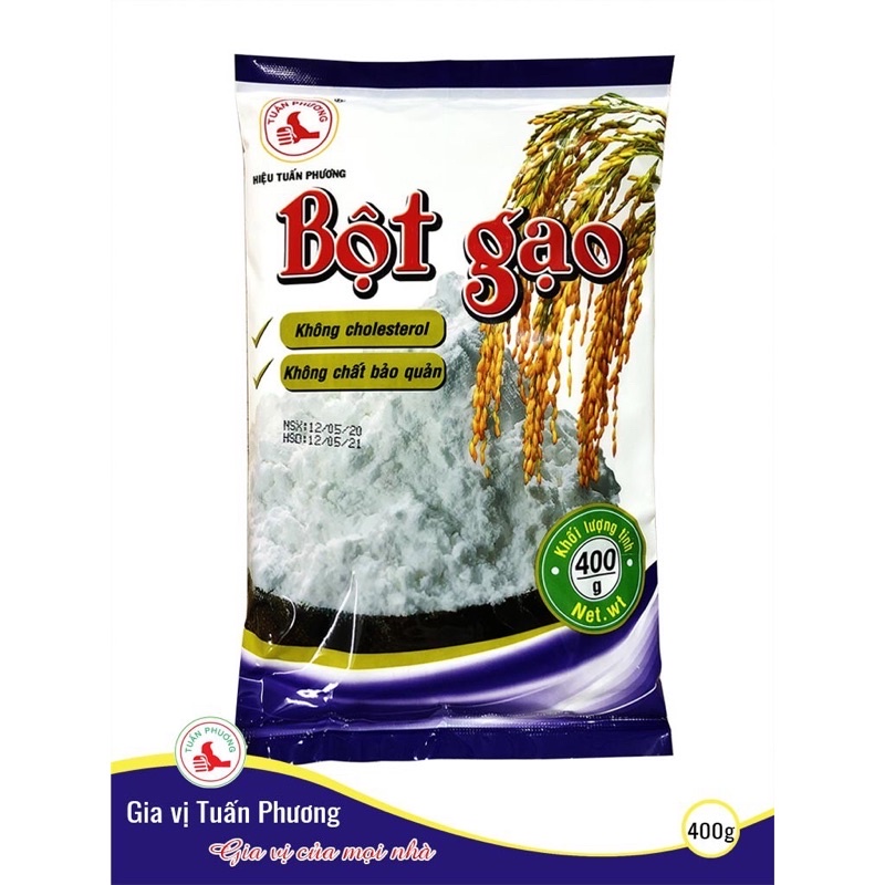 Bột gạo Tuấn Phương 400gr làm bánh canh, bánh giò, bánh bèo