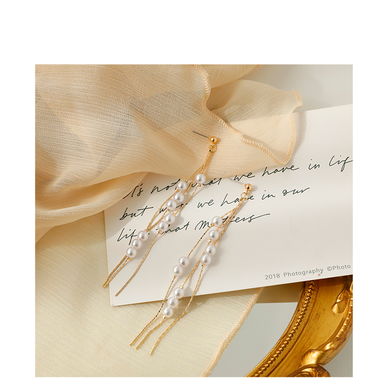 Khuyên tai nữ phối hạt ngọc trai thanh lịch thời trang