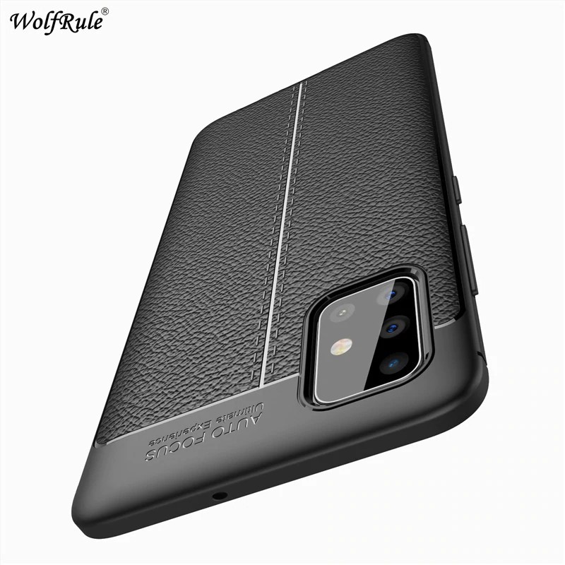 Ốp Lưng Silicon Vân Da Auto Focus Cho Samsung Galaxy A71, Ốp Lưng Samsung