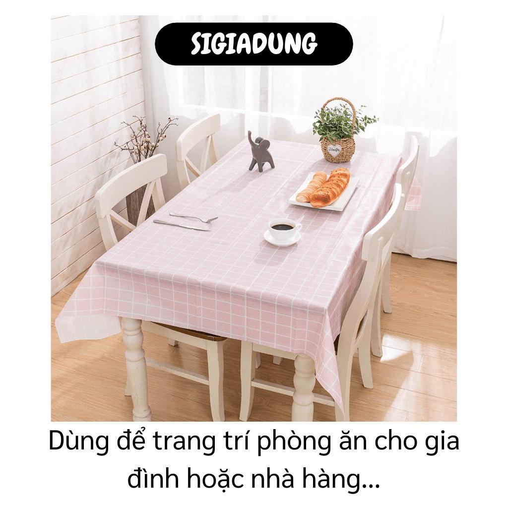 [SGD] Khăn Trải Bàn - Khăn Trải Bàn Kẻ Caro, Nhựa PVC Chống Thấm Nước, Trang Trí Bàn Ăn 9531