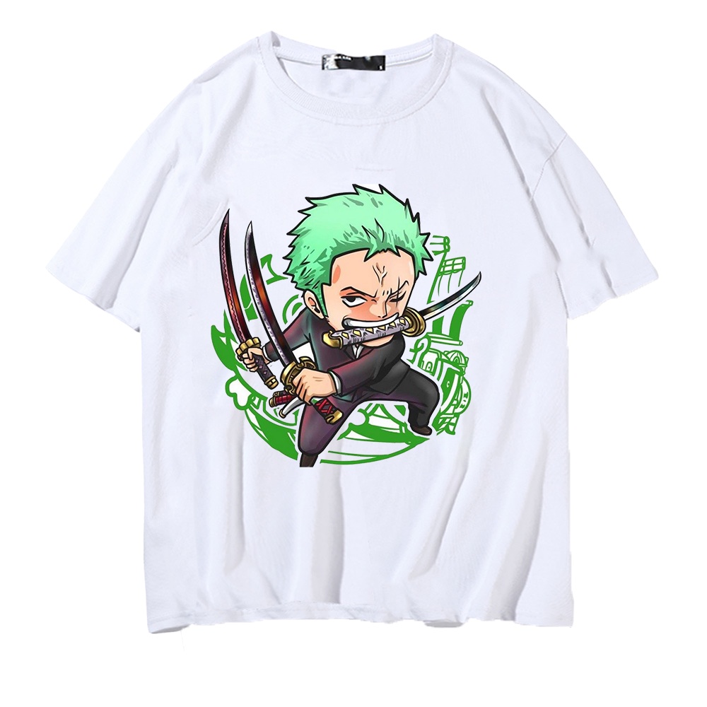 Áo thun tay lỡ form rộng in Zoro tam kiếm chibi cực hot OP9