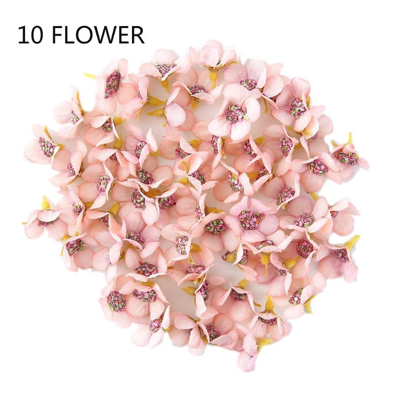 Bộ 10 Bông Hoa Cúc Nhân Tạo Nhiều Màu 2cm