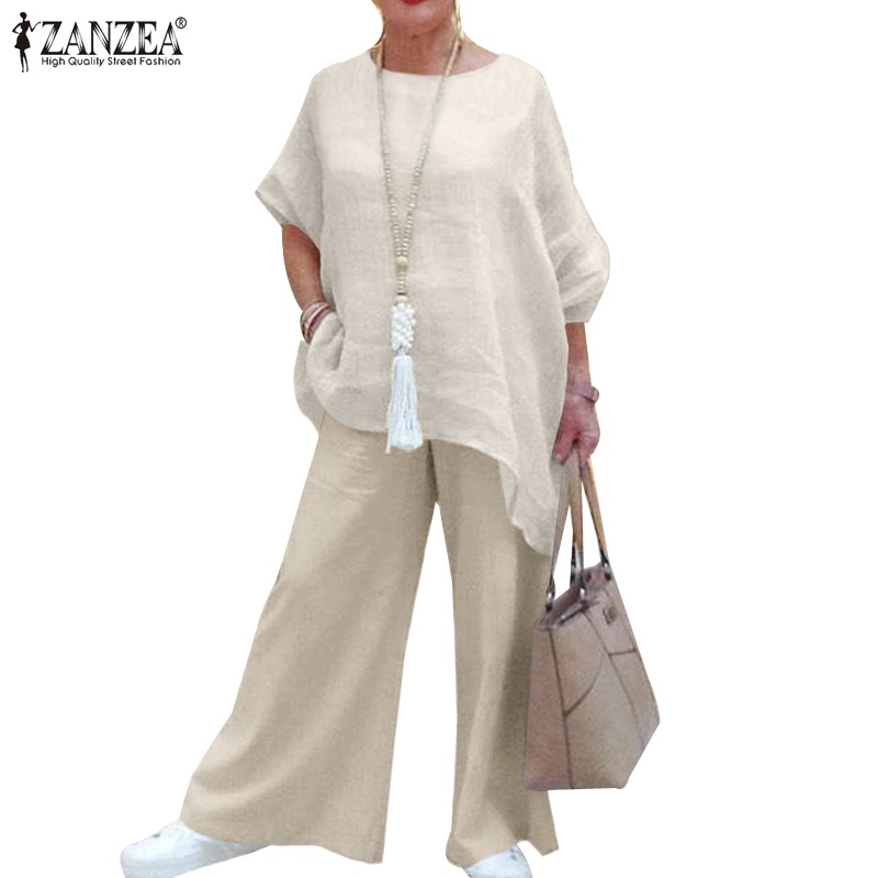 Trang phục Zanzea gồm áo cánh dơi và quần lưng thun sành điệu cho nữ