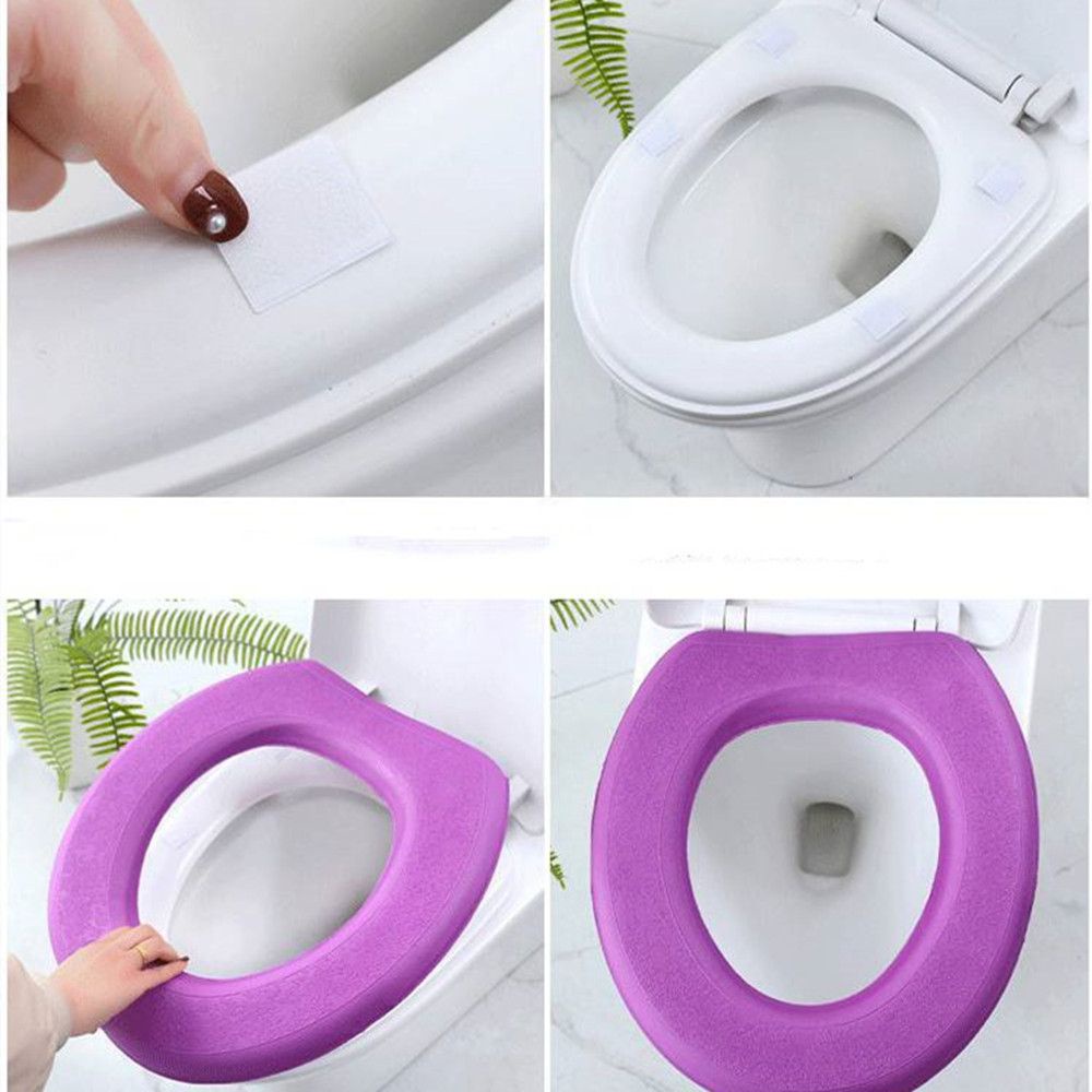 Vỏ bọc lót bệ ngồi bồn cầu bằng EVA hình chữ O màu trơn giữ ấm mùa đông hợp vệ sinh nhiều màu sắc tùy chọn