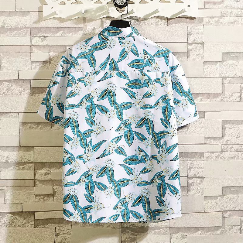 Set Áo Sơ Mi Tay Ngắn Kèm Quần short Thời Trang Biển Cho Nam