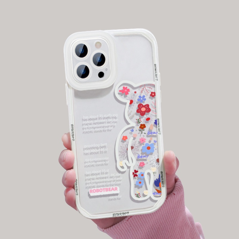 Ốp lưng iphone trong lỗ viền camera bear hoa 6s/6plus/6splus/7/7plus/8/8plus/xs/11/12/13/pro/max/plus/promax-Awifi V1-3